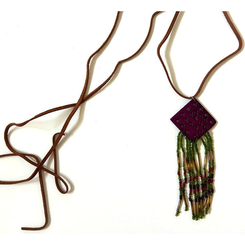 Beaded tassel necklace