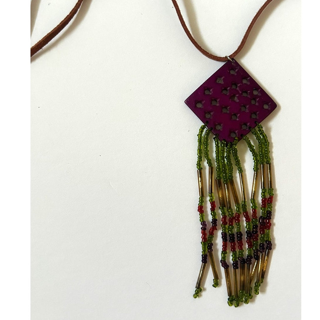 Beaded tassel necklace